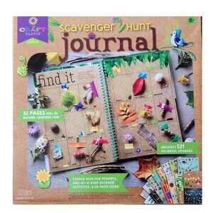 NEW Scavenger Hunt Journal Nature DIY Craft Kit Book Notebook 32 Page Stickers